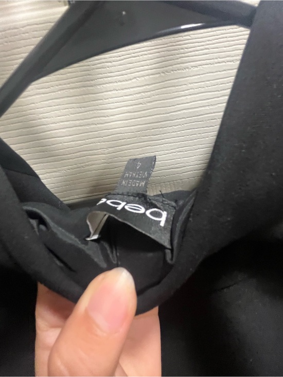 bebe Jackets & Blazers - bebe Black Jacket with Branded Neck Tag